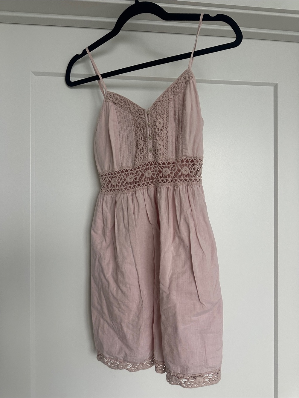 Abercrombie & Fitch dress cotton and crochet with pockets